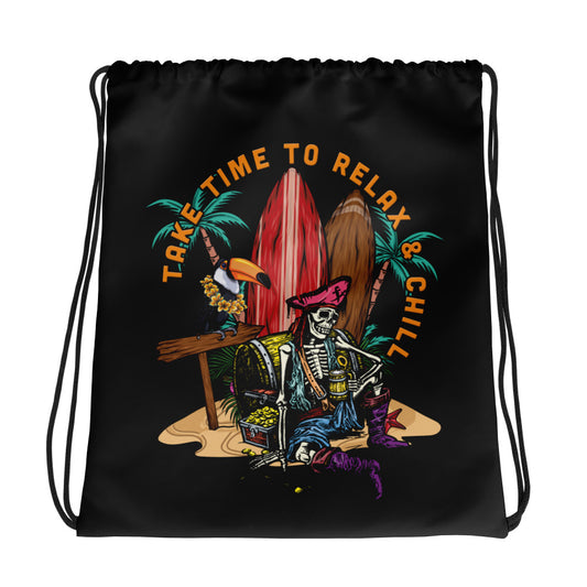 Relax and Chill Drawstring bag