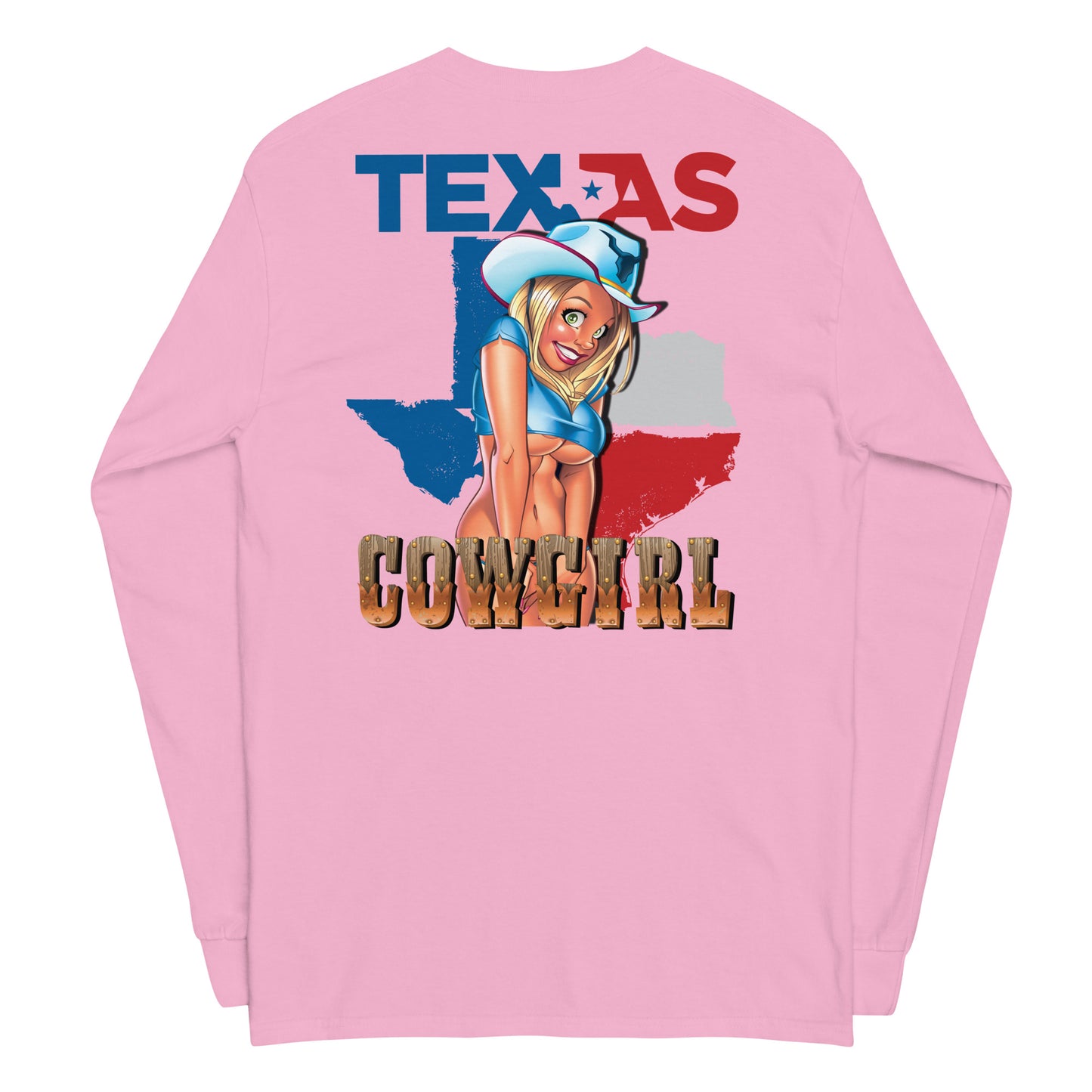 Blonde Texas Cowgirl Long Sleeve Shirt
