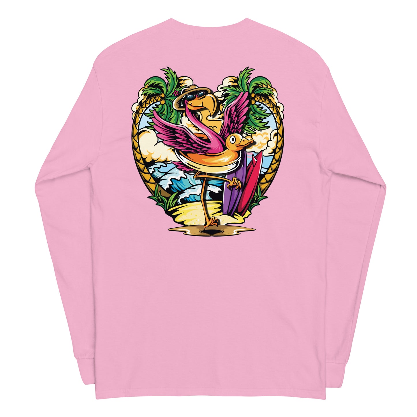 Flamingo Beach Long Sleeve Shirt