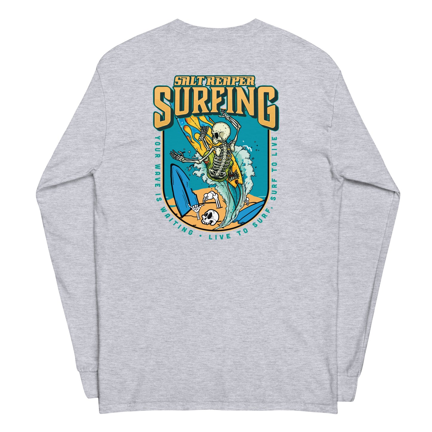 Skull Surfing Long Sleeve Shirt