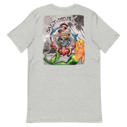 Florida Shark Anchor Mermaid Unisex T Shirt